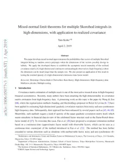 Mixed-normal limit theorems for multiple Skorohod integrals in
  high-dimensions, with application to realized covariance