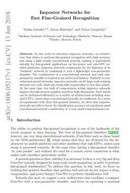 Impostor Networks for Fast Fine-Grained Recognition