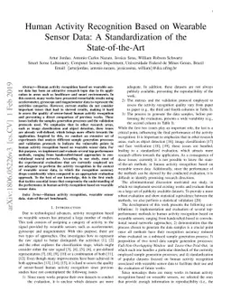 Human Activity Recognition Based on Wearable Sensor Data: A
  Standardization of the State-of-the-Art