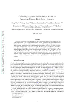Defending Against Saddle Point Attack in Byzantine-Robust Distributed
  Learning