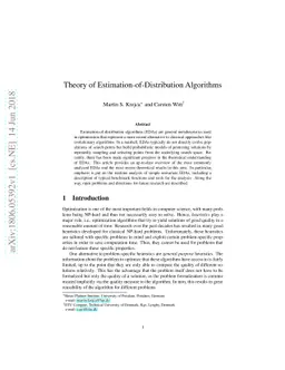 Theory of Estimation-of-Distribution Algorithms