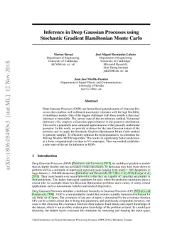 Inference in Deep Gaussian Processes using Stochastic Gradient
  Hamiltonian Monte Carlo