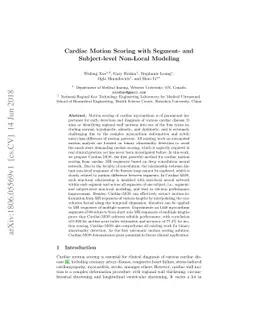 Cardiac Motion Scoring with Segment- and Subject-level Non-Local
  Modeling