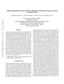 Three dimensional Deep Learning approach for remote sensing image
  classification