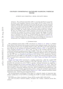Coupled conditional backward sampling particle filter