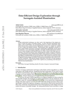 Data-Efficient Design Exploration through Surrogate-Assisted
  Illumination