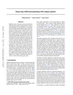 Improving width-based planning with compact policies