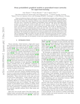 From probabilistic graphical models to generalized tensor networks for
  supervised learning