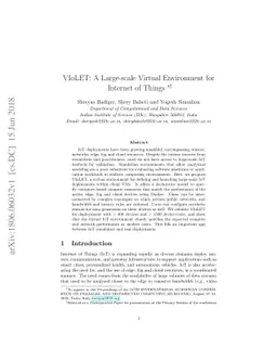 VIoLET: A Large-scale Virtual Environment for Internet of Things
