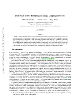 Minibatch Gibbs Sampling on Large Graphical Models