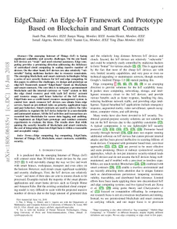 EdgeChain: An Edge-IoT Framework and Prototype Based on Blockchain and
  Smart Contracts