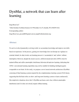 DynMat, a network that can learn after learning