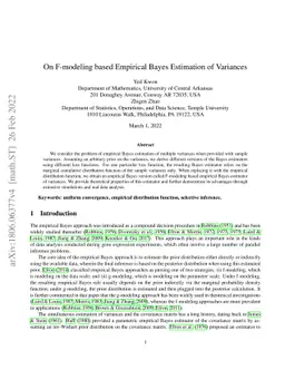 On F-Modelling based Empirical Bayes Estimation of Variances