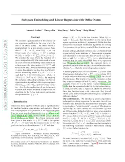 Subspace Embedding and Linear Regression with Orlicz Norm