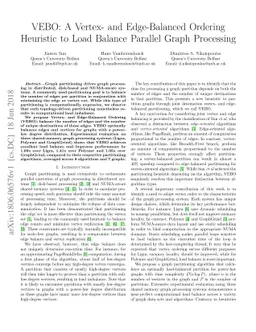 VEBO: A Vertex- and Edge-Balanced Ordering Heuristic to Load Balance
  Parallel Graph Processing