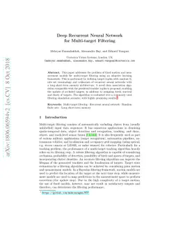 Deep Recurrent Neural Network for Multi-target Filtering
