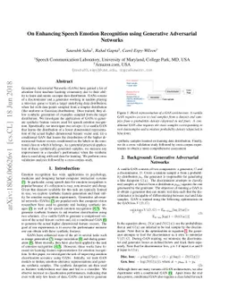 On Enhancing Speech Emotion Recognition using Generative Adversarial
  Networks