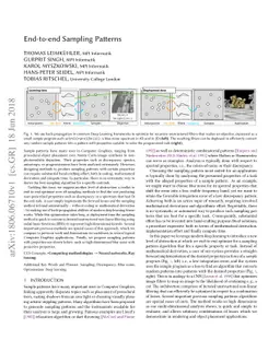 End-to-end Sampling Patterns
