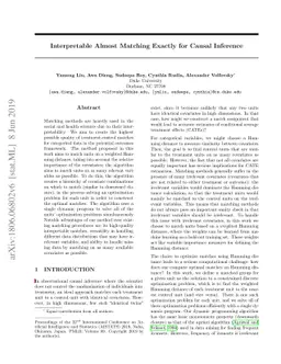 Interpretable Almost Matching Exactly for Causal Inference