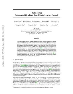 Auto-Meta: Automated Gradient Based Meta Learner Search