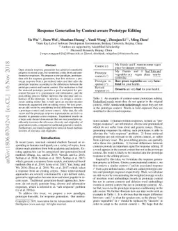 Response Generation by Context-aware Prototype Editing