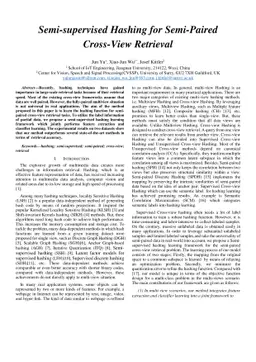 Semi-supervised Hashing for Semi-Paired Cross-View Retrieval