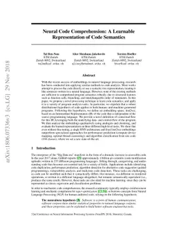 Neural Code Comprehension: A Learnable Representation of Code Semantics