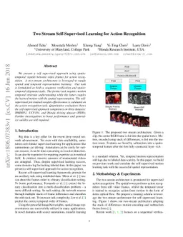 Two Stream Self-Supervised Learning for Action Recognition