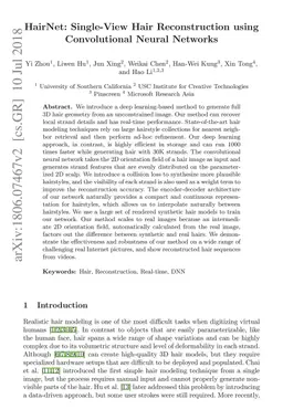 HairNet: Single-View Hair Reconstruction using Convolutional Neural
  Networks