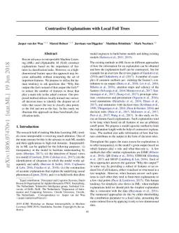 Contrastive Explanations with Local Foil Trees