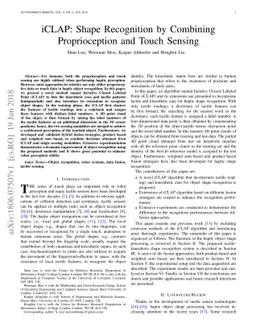 iCLAP: Shape Recognition by Combining Proprioception and Touch Sensing
