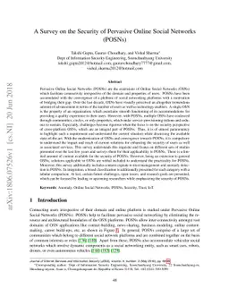 A Survey on the Security of Pervasive Online Social Networks (POSNs)