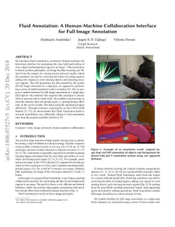 Fluid Annotation: A Human-Machine Collaboration Interface for Full Image
  Annotation