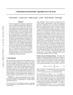 A Distributed Second-Order Algorithm You Can Trust