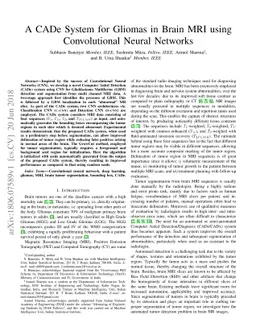 A CADe System for Gliomas in Brain MRI using Convolutional Neural
  Networks