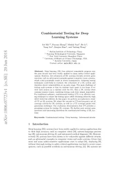 Combinatorial Testing for Deep Learning Systems