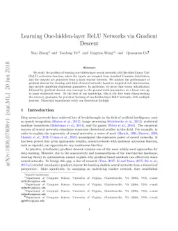 Learning One-hidden-layer ReLU Networks via Gradient Descent