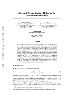 Stochastic Nested Variance Reduction for Nonconvex Optimization