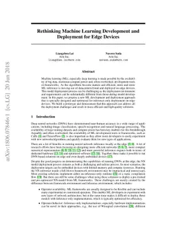 Rethinking Machine Learning Development and Deployment for Edge Devices