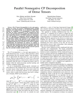 Parallel Nonnegative CP Decomposition of Dense Tensors