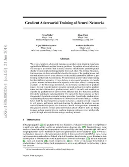 Gradient Adversarial Training of Neural Networks