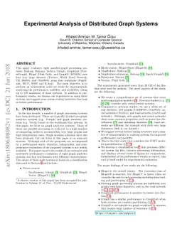 Experimental Analysis of Distributed Graph Systems