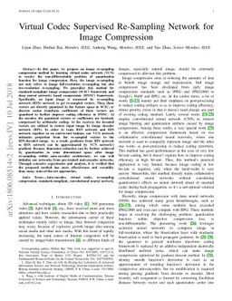 Virtual Codec Supervised Re-Sampling Network for Image Compression