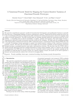 A Variational Prosody Model for Mapping the Context-Sensitive Variation
  of Functional Prosodic Prototypes