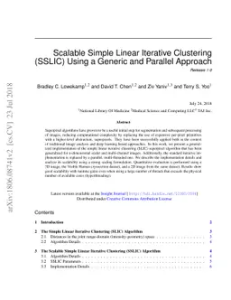 Scalable Simple Linear Iterative Clustering (SSLIC) Using a Generic and
  Parallel Approach