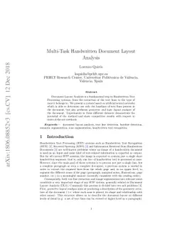 Multi-Task Handwritten Document Layout Analysis