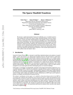 The Sparse Manifold Transform