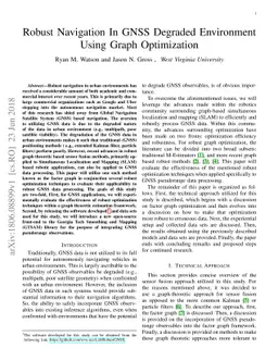 Robust Navigation In GNSS Degraded Environment Using Graph Optimization