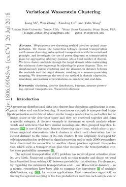 Variational Wasserstein Clustering
