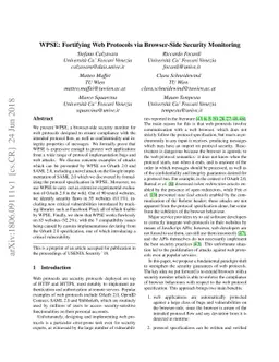 WPSE: Fortifying Web Protocols via Browser-Side Security Monitoring